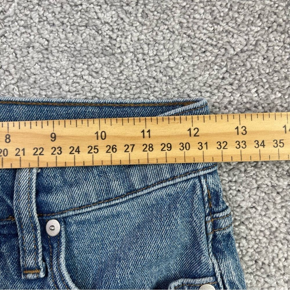 Madewell Perfect Vintage Jeans Women's 23 Blue Straight Mid-Rise Distressed - Picture 8 of 12
